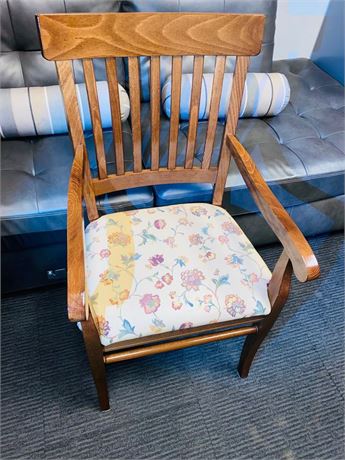 ARHAUS Furniture Oak Padded Occasional Arm Chair