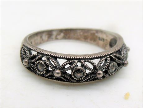 Sterling marcasite ring