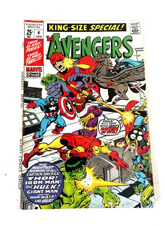 Jan 1971 Vol. 1 #4 Marvel Comics "THE AVENGERS" Comic Rare