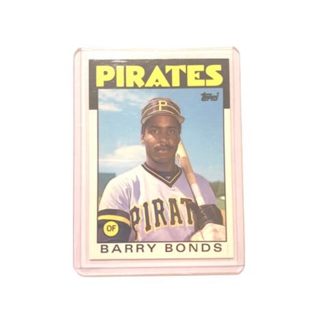1986 Barry Bonds Topps Rookie Baseball Card #11T