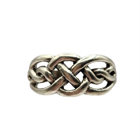 Sterling Open Weave Celtic Knot Ring