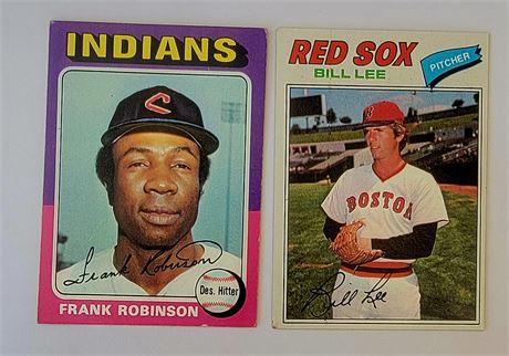 1970s CLEVELAND INDIANS Frank Robinson #580/ BOSTON RED SOX Bill Lee #503