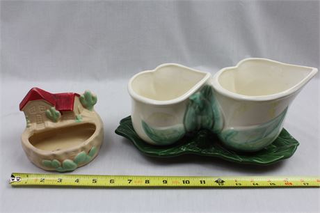 Vintage Morton Pottery Double Lily Planter and More