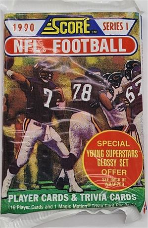 1990 Score NFL Football Card Series 1 Unopened Pack