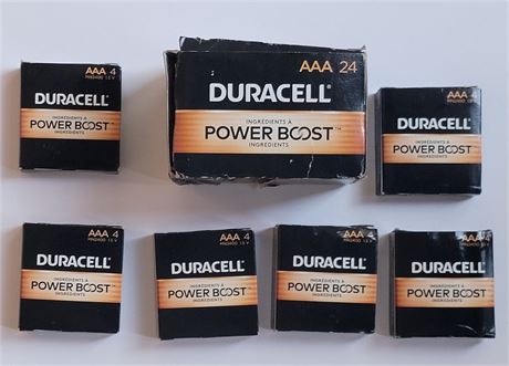 (24) pack of Duracell Power Boost AAA batteries