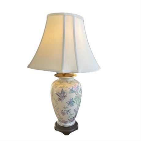 Vintage Ceramic Hand Painted Occasional Table Lamp