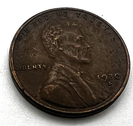 1930 S Lincoln Wheat Penny