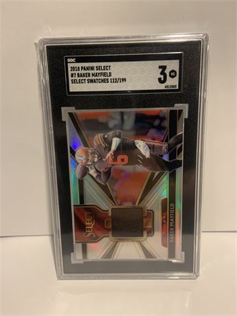 Graded Baker Mayfield silver select Patch Rookie 🔥