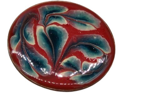 Red and Blue Brooch
