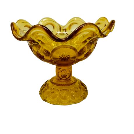 Amber Moon and Stars Compote Candy Dish