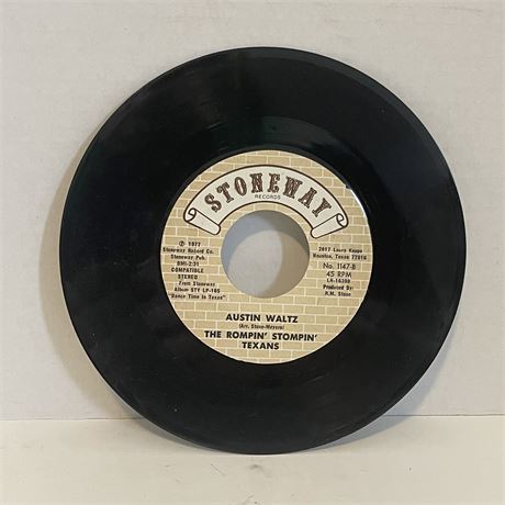 Oklahoma Stomp The Rompin Stompin Texans No. 1147 1977 7” Vinyl