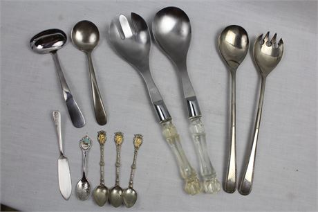 Serving Utensils and Collectible Spoons