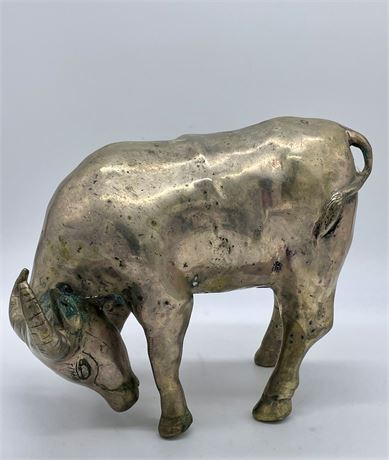 Chinese Silvered Metal Bull