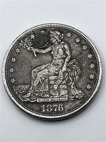 1876-CC Trade Dollar Coin