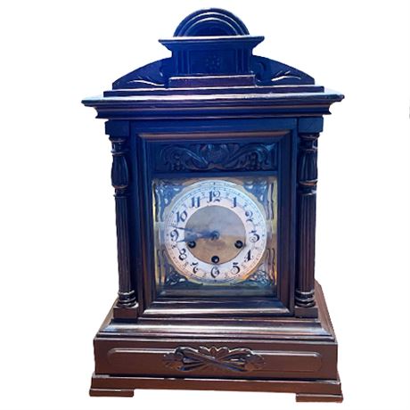 Antique Junghans Mahogany Mantel Clock