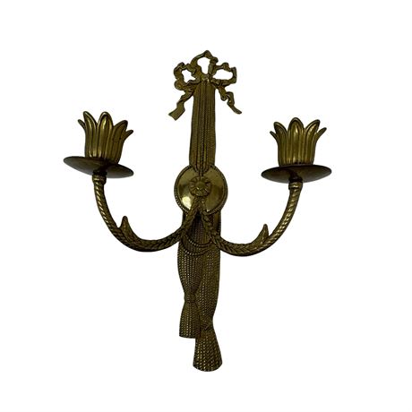 Andrea by Sadek Brass Candle Sconce