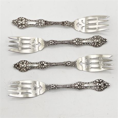 Whiting Sterling 1902 Lily Salad Forks
