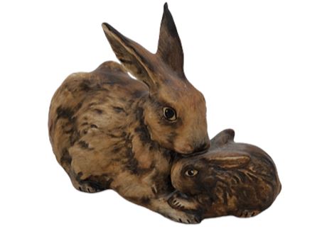 Vintage Goebel Rabbit with Bunny Figurine