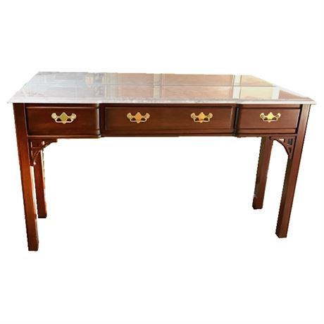 Chippendale Marble Top Console Table