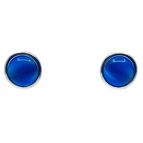 Blue Chalcedony Clip On Earrings