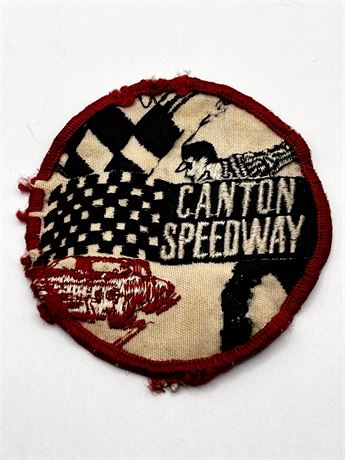 Vintage Canton Speedway Racetrack Cloth Patch