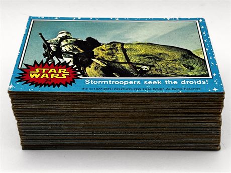 Lot of 83 Vintage 1977 Star Wars trading Cards