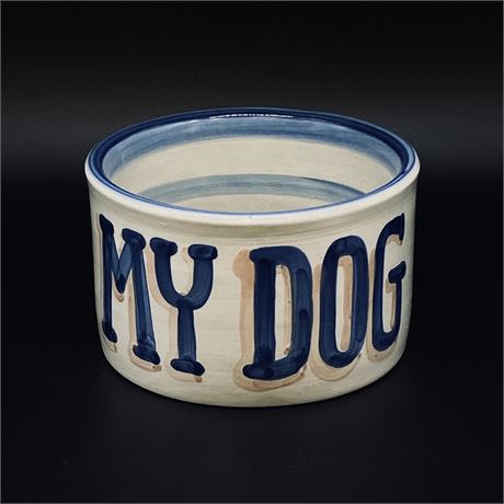M. A. Hadley Pottery Dog Bowl - "My Dog"