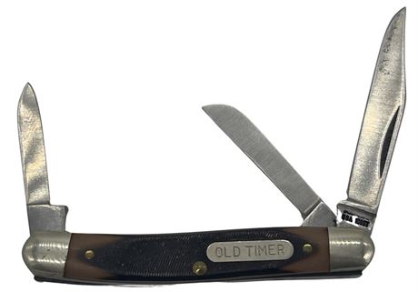 Vintage Schrade Old Timer Classic 3 Blade Pocket Knife