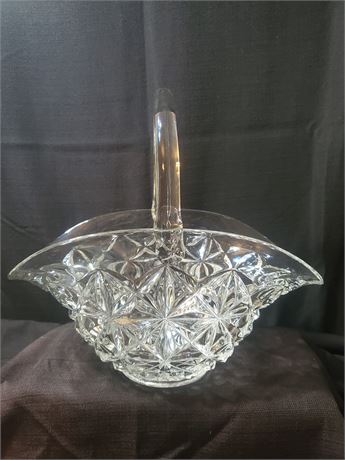 Tiffin Glass Co Large Williamsburg Clear Crystal Basket