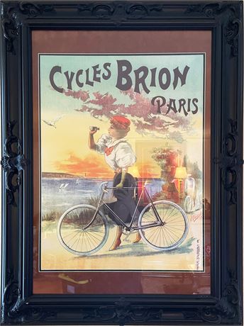 Cycles Brion Paris Framed Vintage Poster