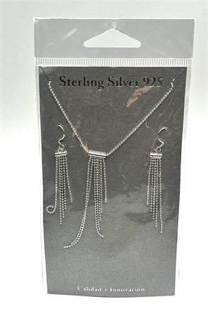 Swarovski Sterling Silver Necklace and Earrings Sealed