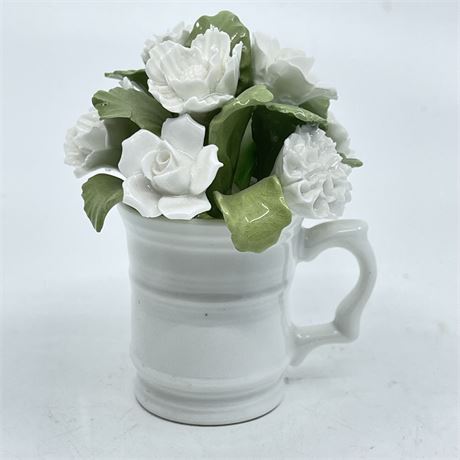 Aynsley Porcelain, White Florals in Mug