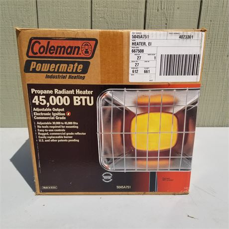Coleman Powermate Propane Radiant Heater 45,000 BTU