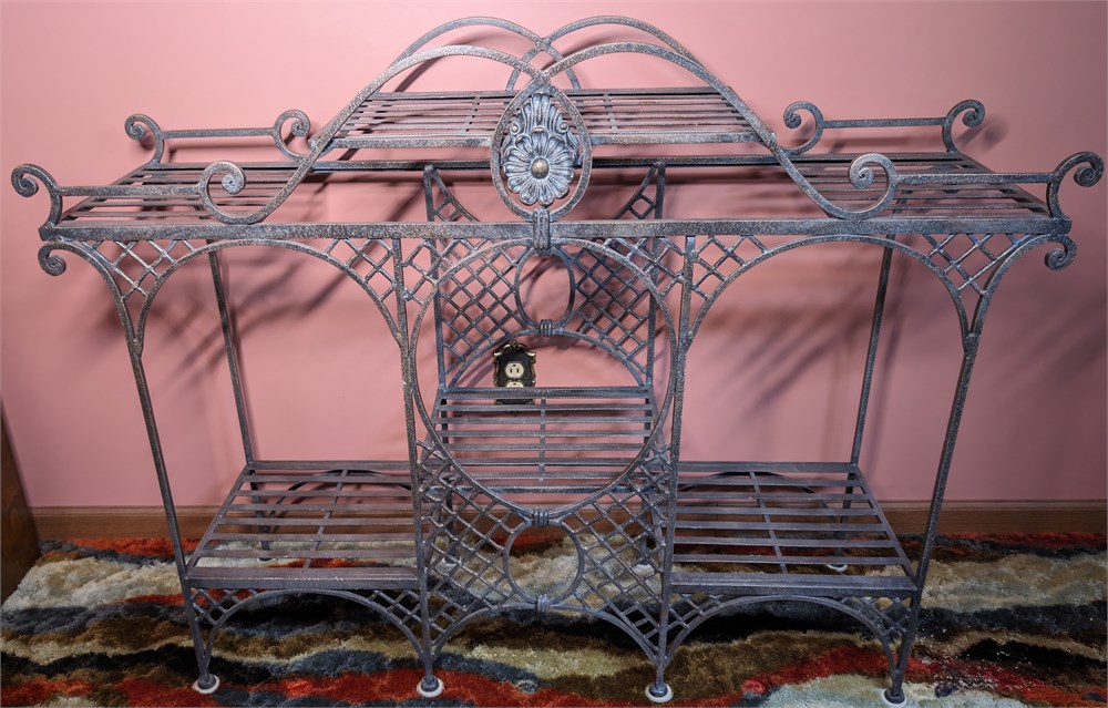 Rust Belt Revival Online Auctions - Wrought Iron Tiered Plant Stand