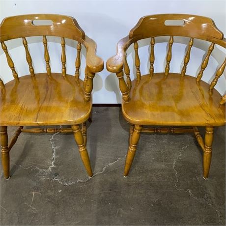 (2) Authentic Furniture Products Spindle back Arm Chairs