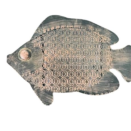 Copper Patina Fish Folding Table
