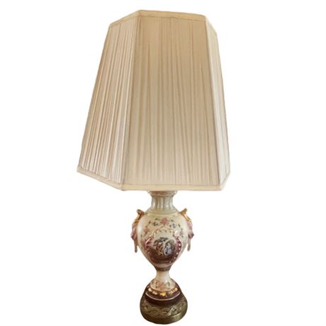 Hand Painted Porcelain Occasional Table Lamp