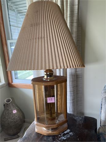 Glass/Wood Lamp