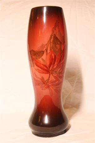 Warwick IOGA Porcelain Vase w/Poinsettia Blossoms