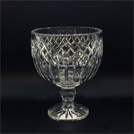Large Cut Crystal Footed Fruit or Centerpiece Bowl