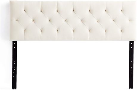 New LUCID Upholstered KING/Cal King Headboard-Adjustable Height from 34”-46"