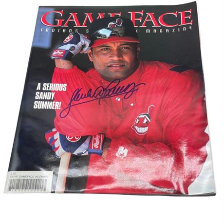 Sandy Alomar Jr. Autographed 1997 Game Face Magazine