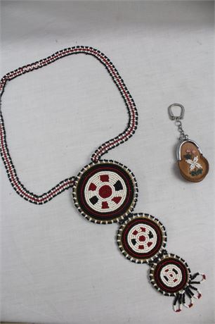 Beaded Necklace and Keychain