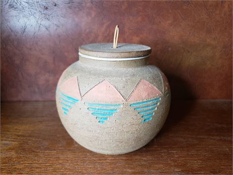 Southwest Native American Jar w/ Lid