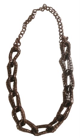 Chunky mesh chain link necklace