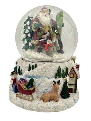 Kmates Snow Globe, Santa in Snowy Forest