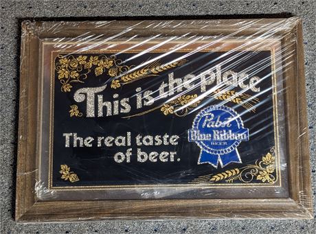 Pabst Blue Ribbon Beer Mirror Sign