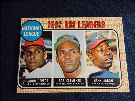 1968 Topps #3 Roberto Clemente/Hank Aaron LL