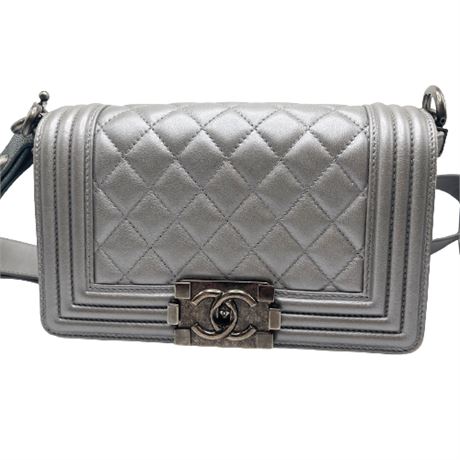 Chanel Boy Flap with Stingray Lambskin Leather Shoulder Bag