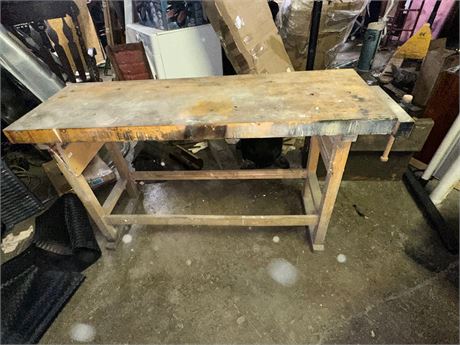 Home Made Work Bench With Vice